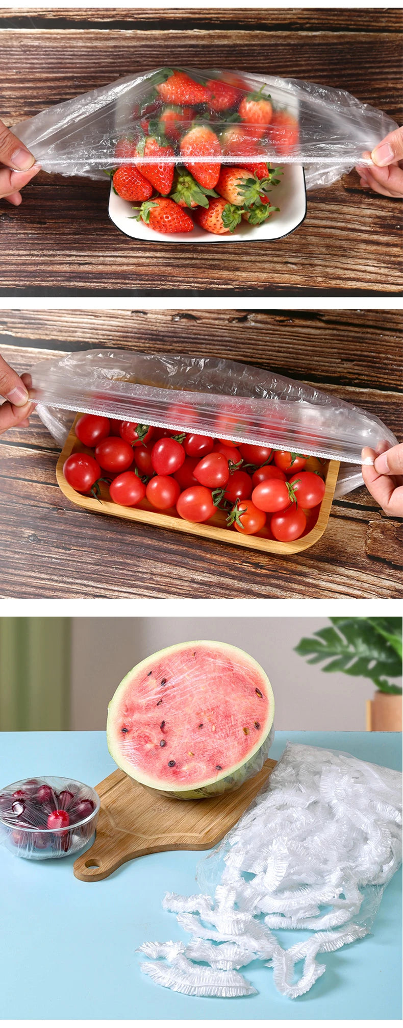 Reusable Disposable Plastic Wrap Food Cover