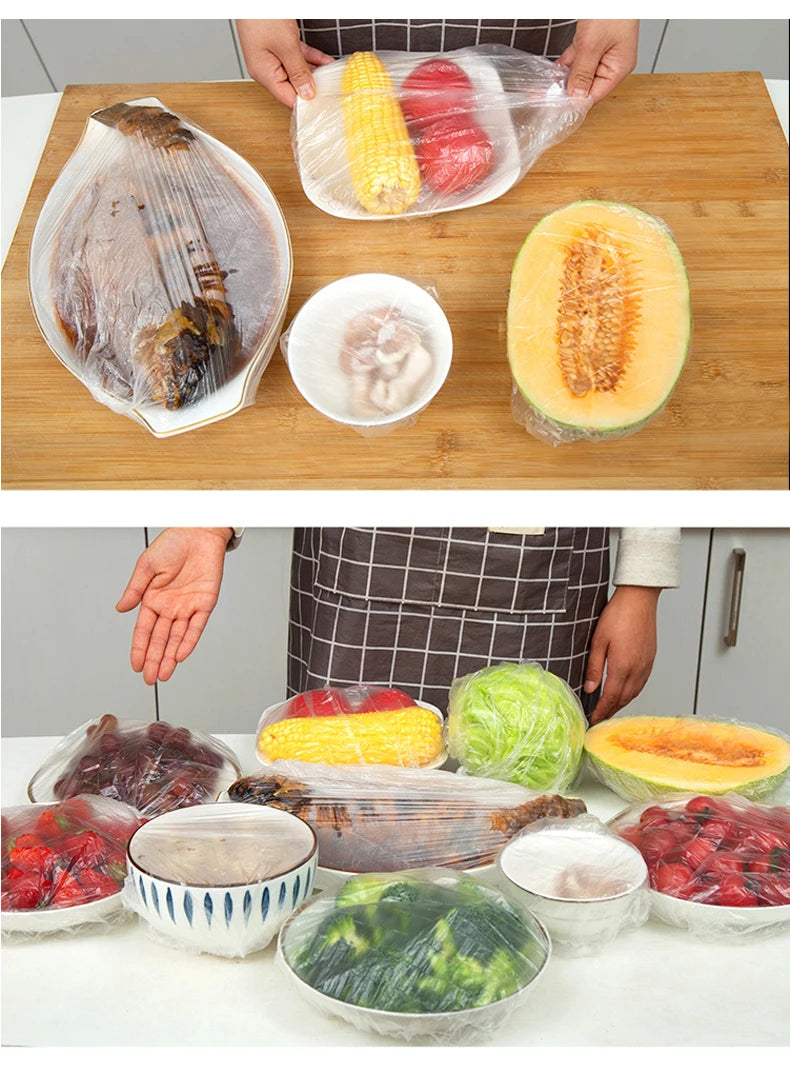 Reusable Disposable Plastic Wrap Food Cover