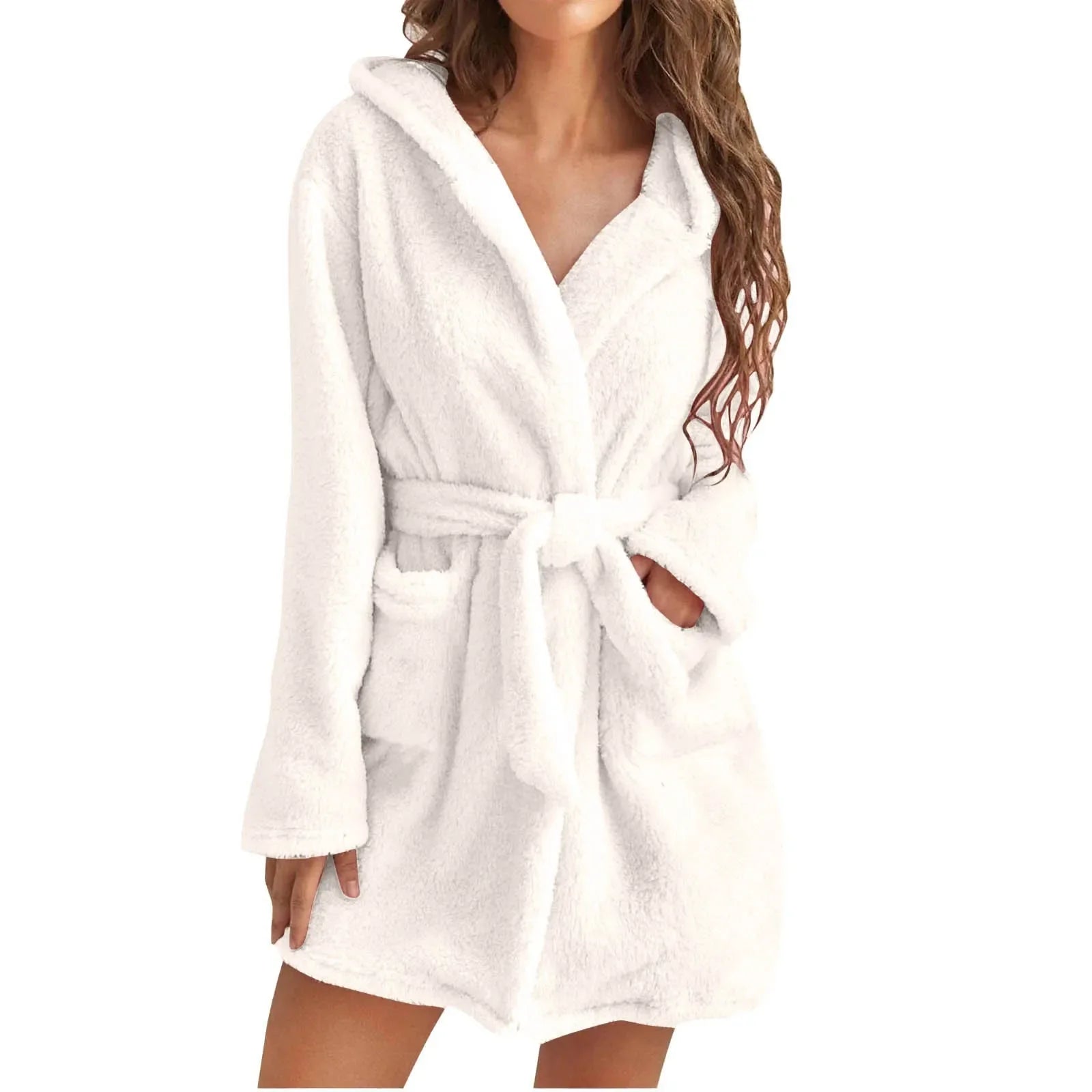 Women Winter Fluffy Plush Pyjamas