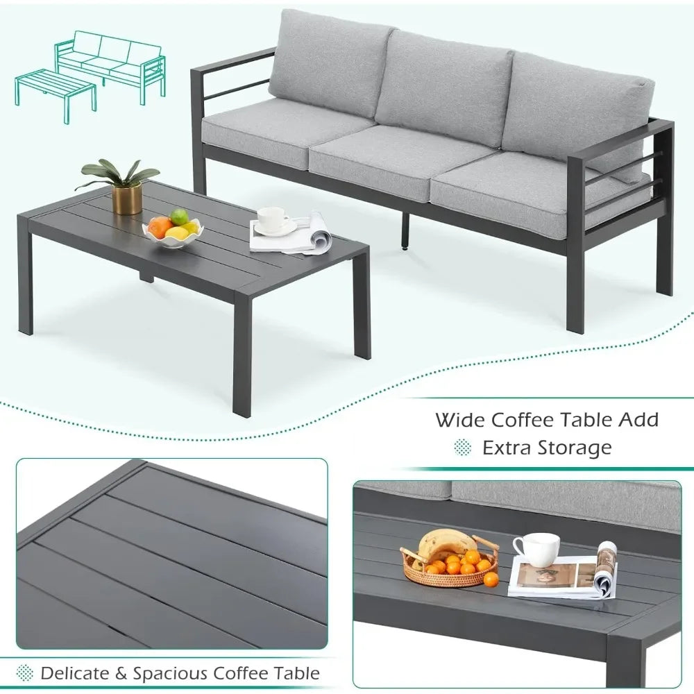 Modern Outdoor Patio Furniture with Coffee Table