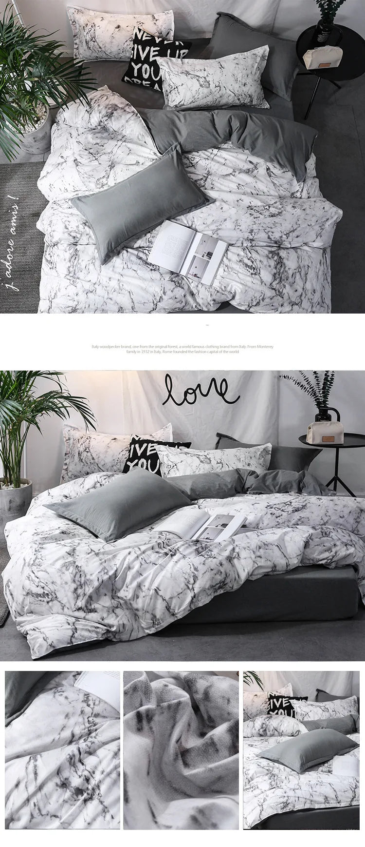 3pcs Duvet Cover Set with Pillow Case