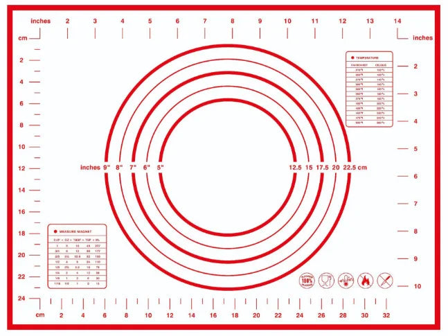 Non-stick Food Grade Silicone Knead Dough Rolling Mat