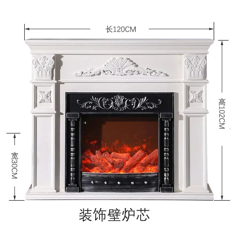 MJY French white fireplace decorative Cabinet