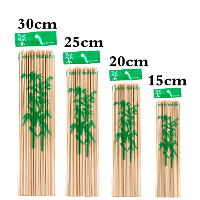 Bamboo Skewer Sticks – Sturdy Disposable Barbecue & Fruit Sticks