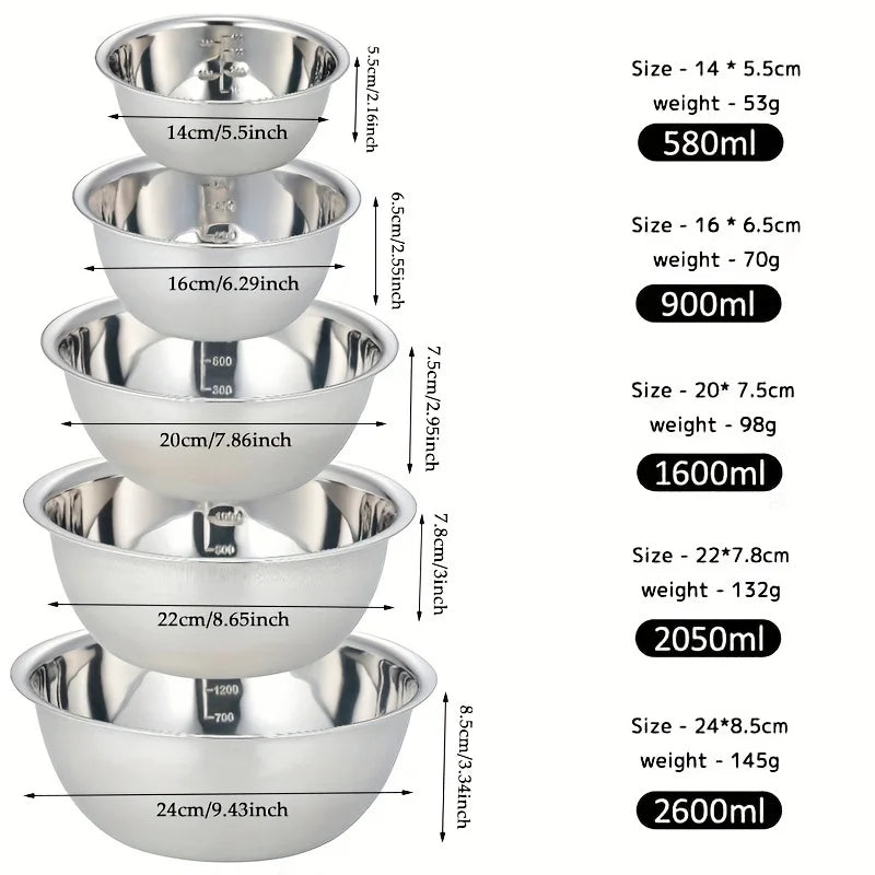 Stainless Steel Mixing Bowls Set