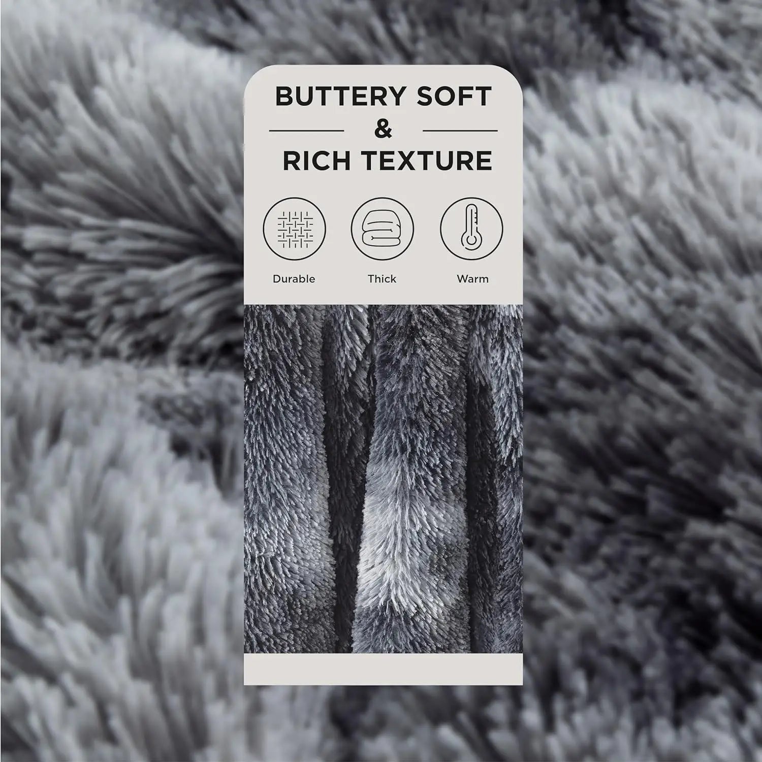 Bedsure Soft Fuzzy Faux Fur Throw Blanket, 640 GSM