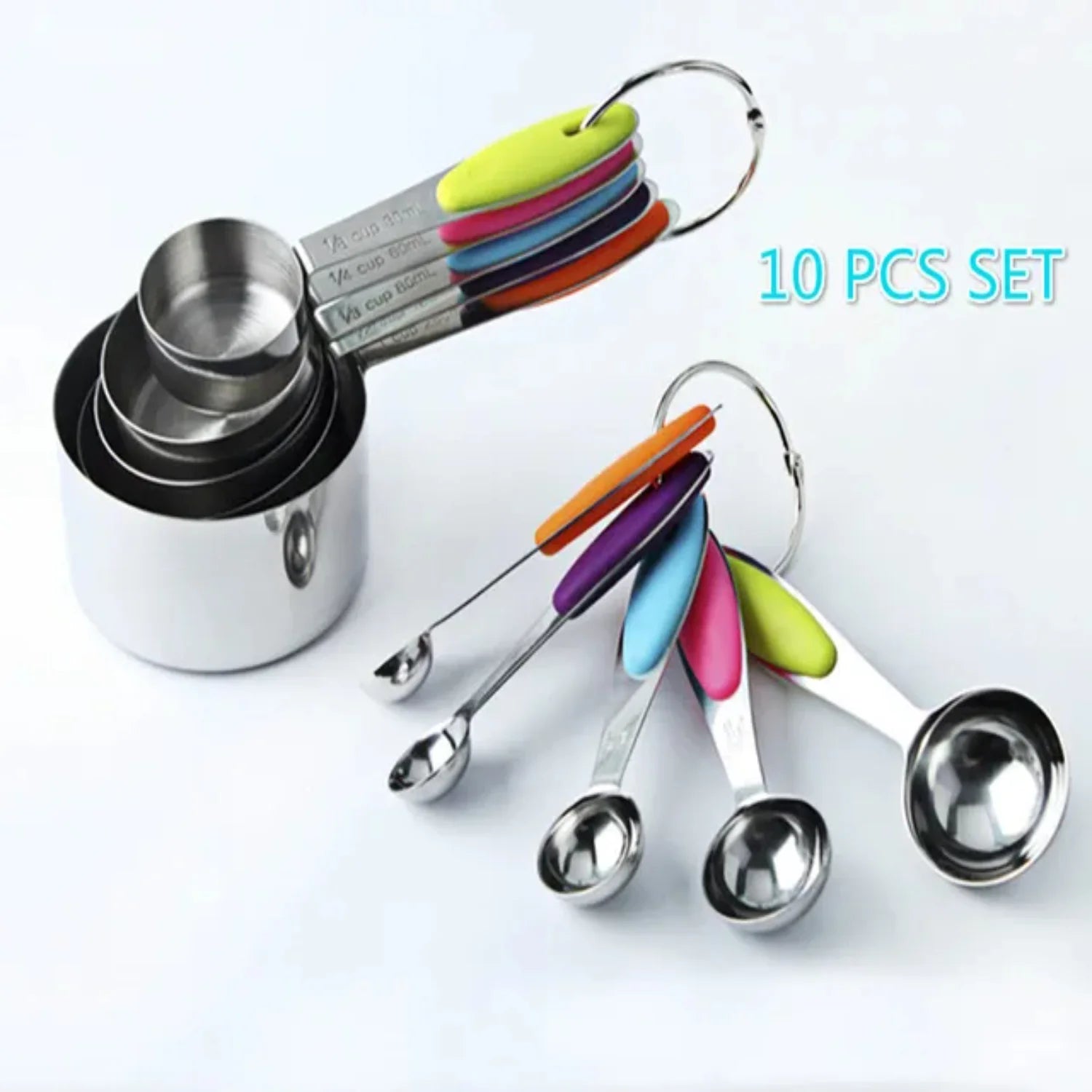 Food Grade Stainless Steel Measuring Spoon and Cup Set with Scale