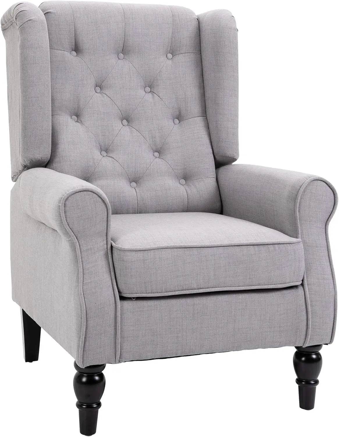 HOMCOM Button-Tufted Accent Chair with High Wingback