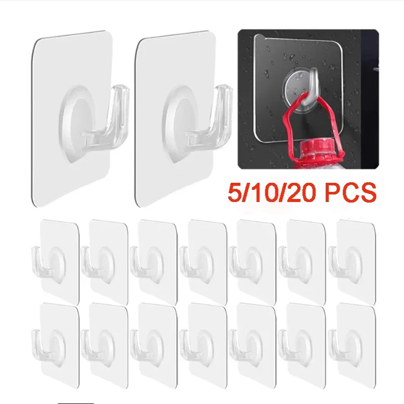 Self-Adhesive Transparent Hooks