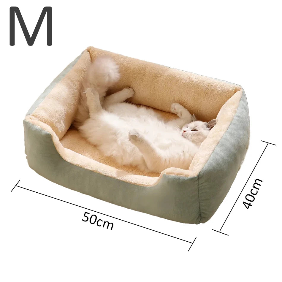 Cozy Cat & Dog Basket Bed