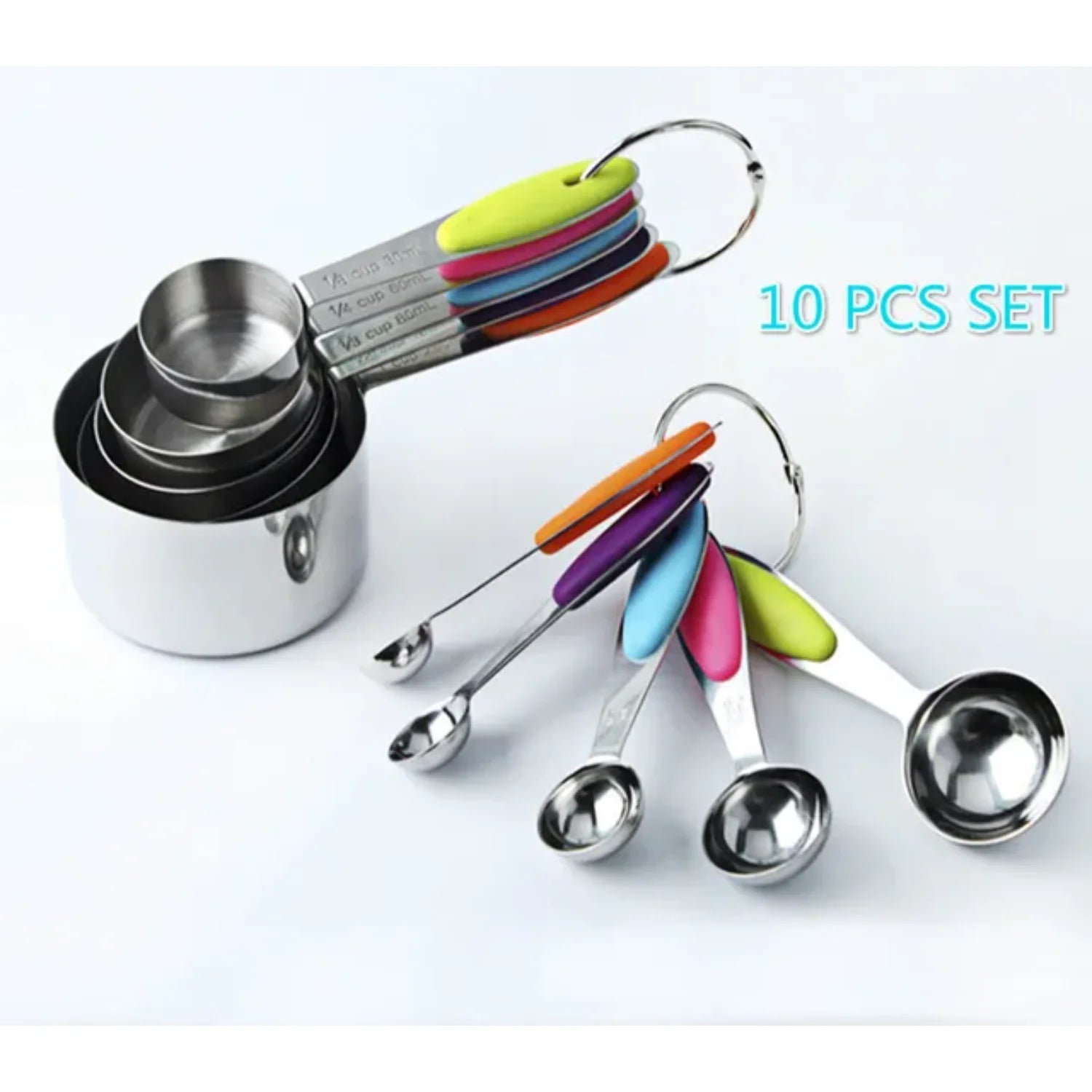 Food Grade Stainless Steel Measuring Spoon and Cup Set with Scale