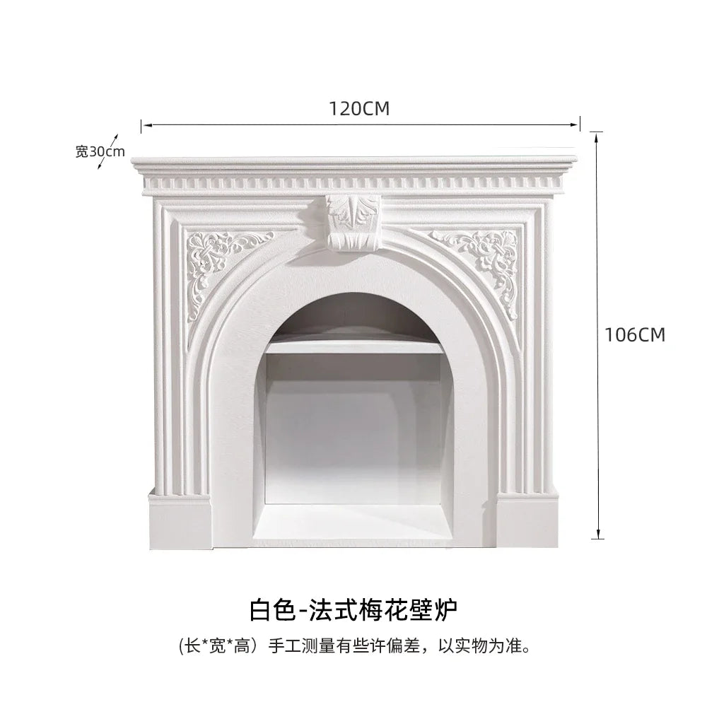 MJY French white fireplace decorative Cabinet