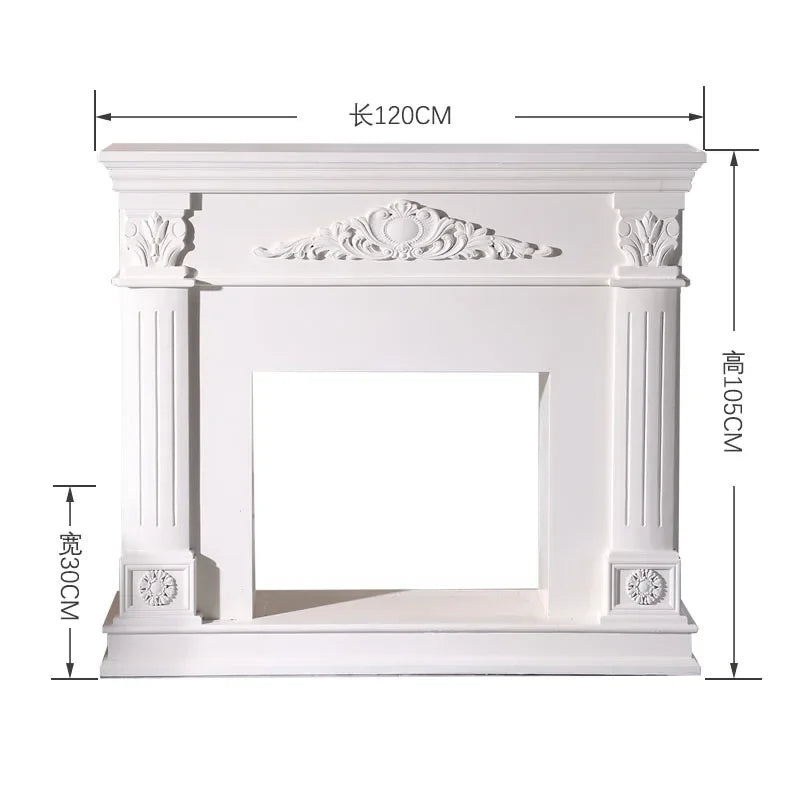 MJY French white fireplace decorative Cabinet