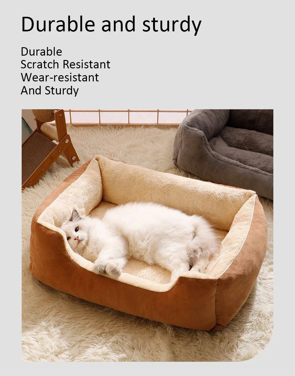 Cozy Cat & Dog Basket Bed