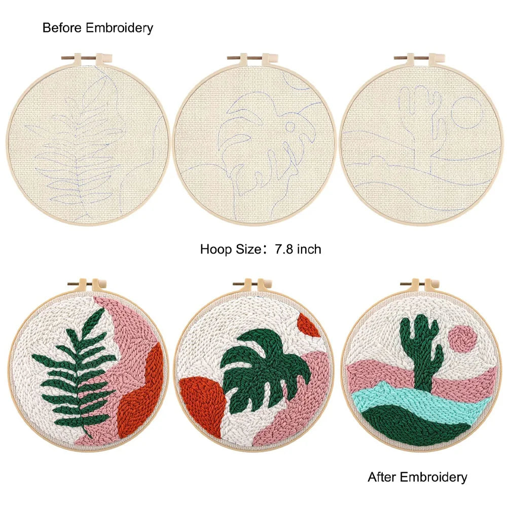 GATYZTORY Moon Scenery Punch Needle Embroidery Kits