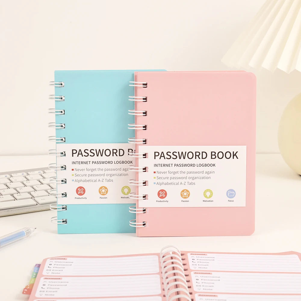 Simple PVC Hardcover Coil Password Book