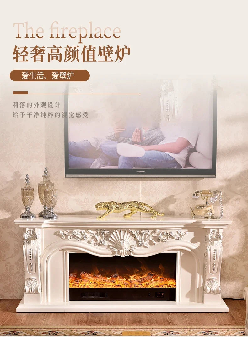 Fireplace 1.3/1 American mantel simulation fire electronic fireplace core household