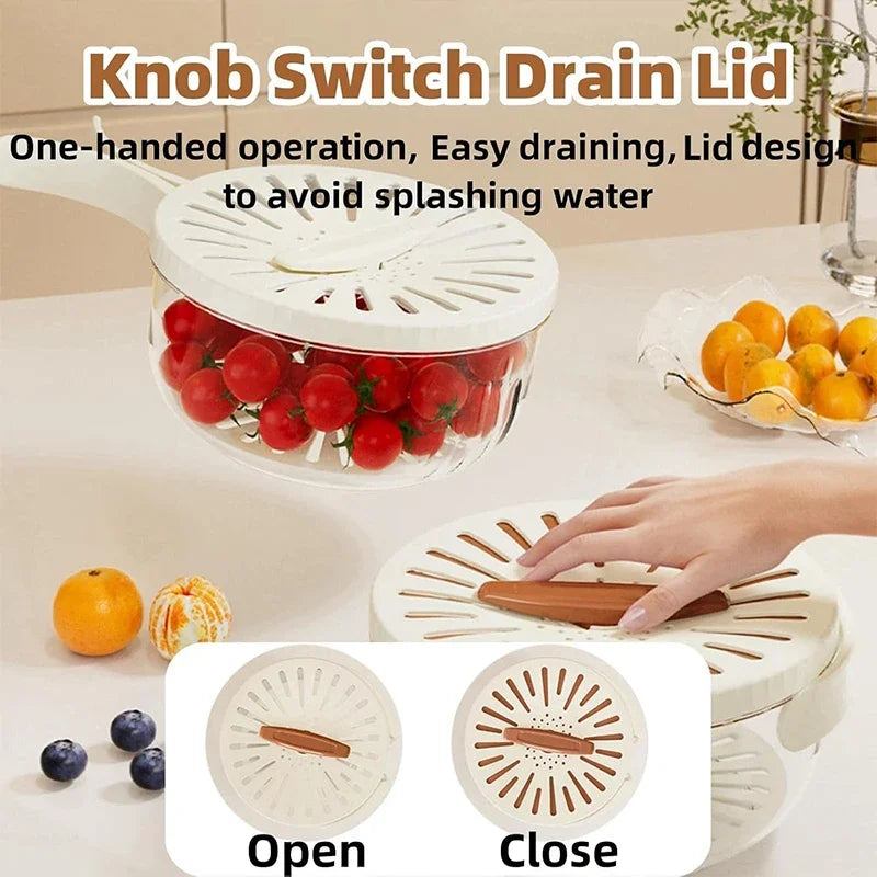 Vegetable Drainer Basin Wash Gadget