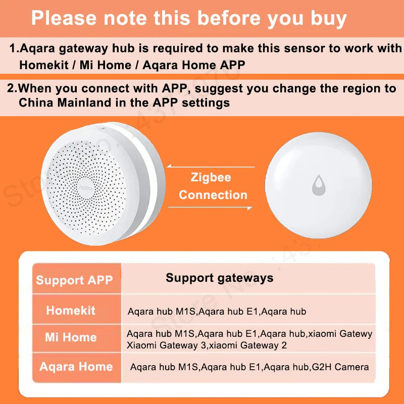 Aqara IP67 Water Immersing Sensor Zigbee Flood Water Leak Detector