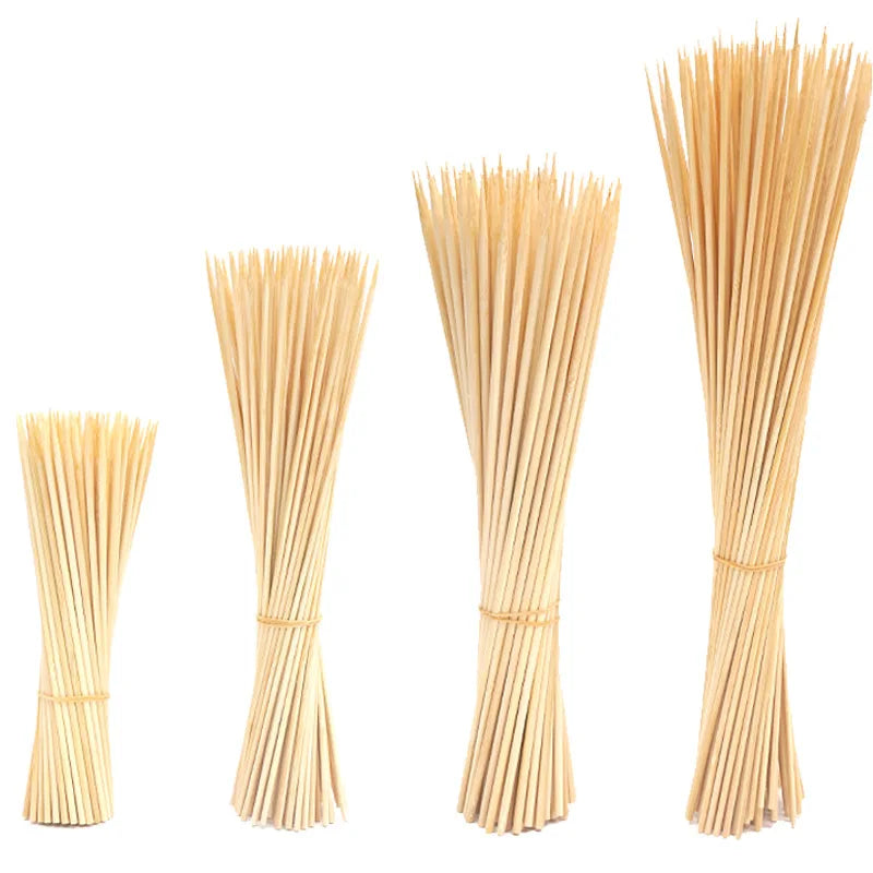 Bamboo Skewer Sticks – Sturdy Disposable Barbecue & Fruit Sticks