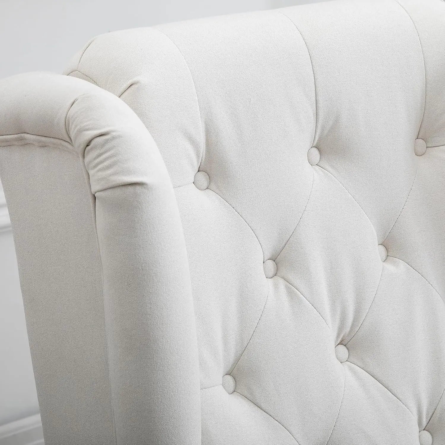 HOMCOM Button-Tufted Accent Chair with High Wingback