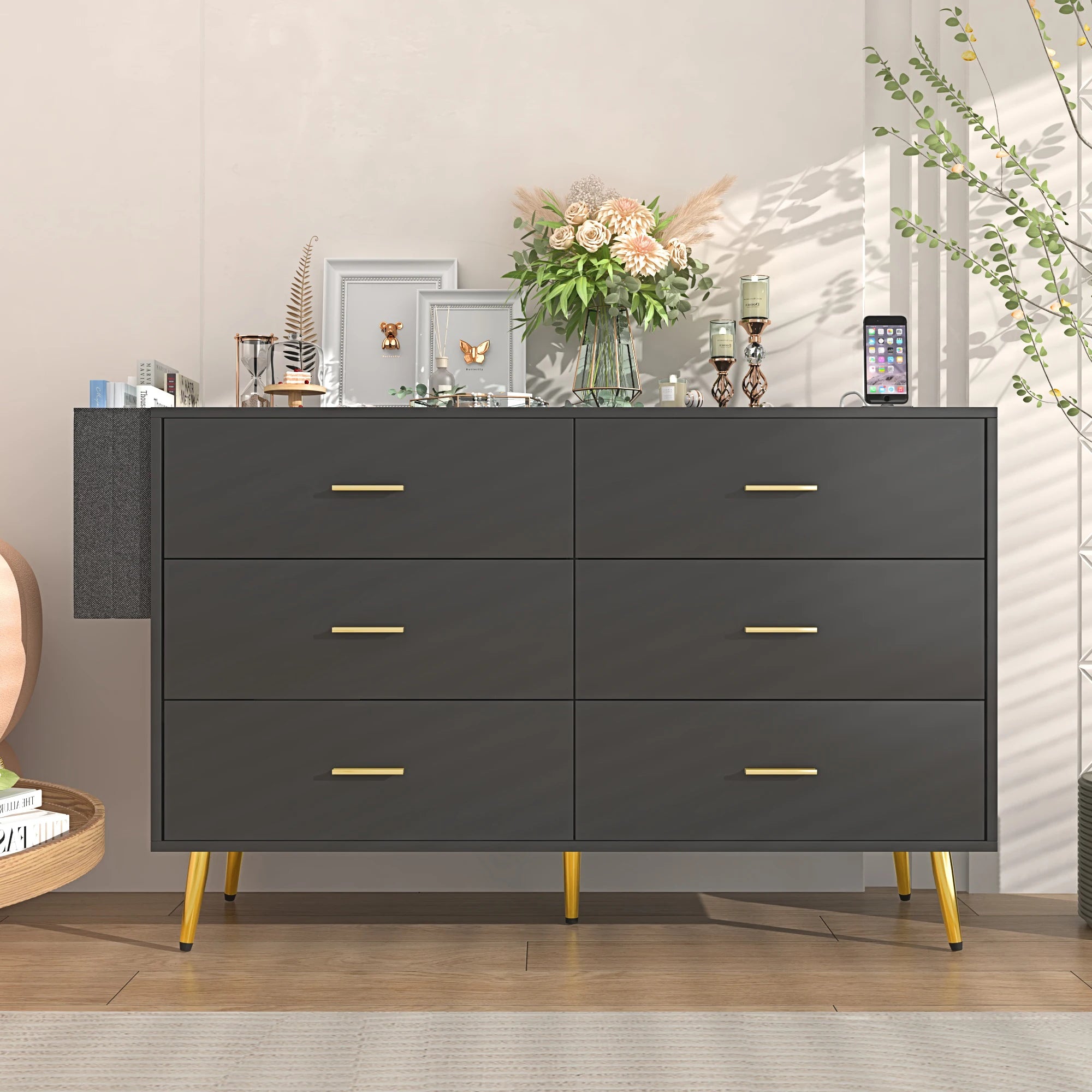 Modern Chest of Drawers with Power Outlets