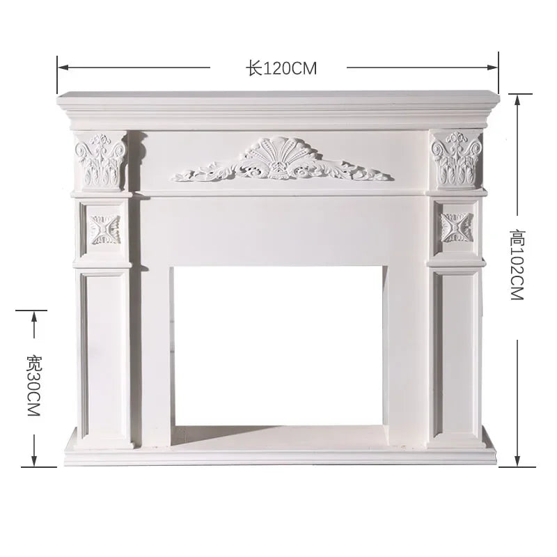 MJY French white fireplace decorative Cabinet