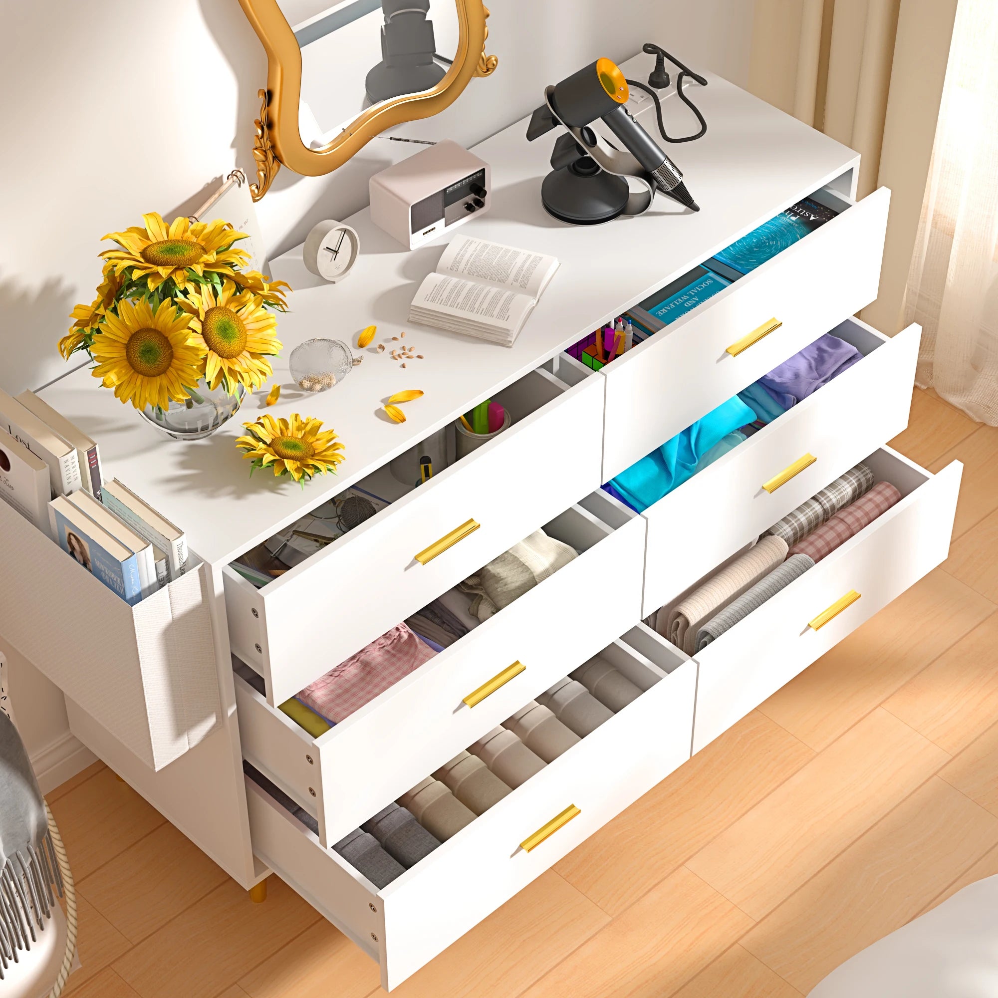 Modern Chest of Drawers with Power Outlets