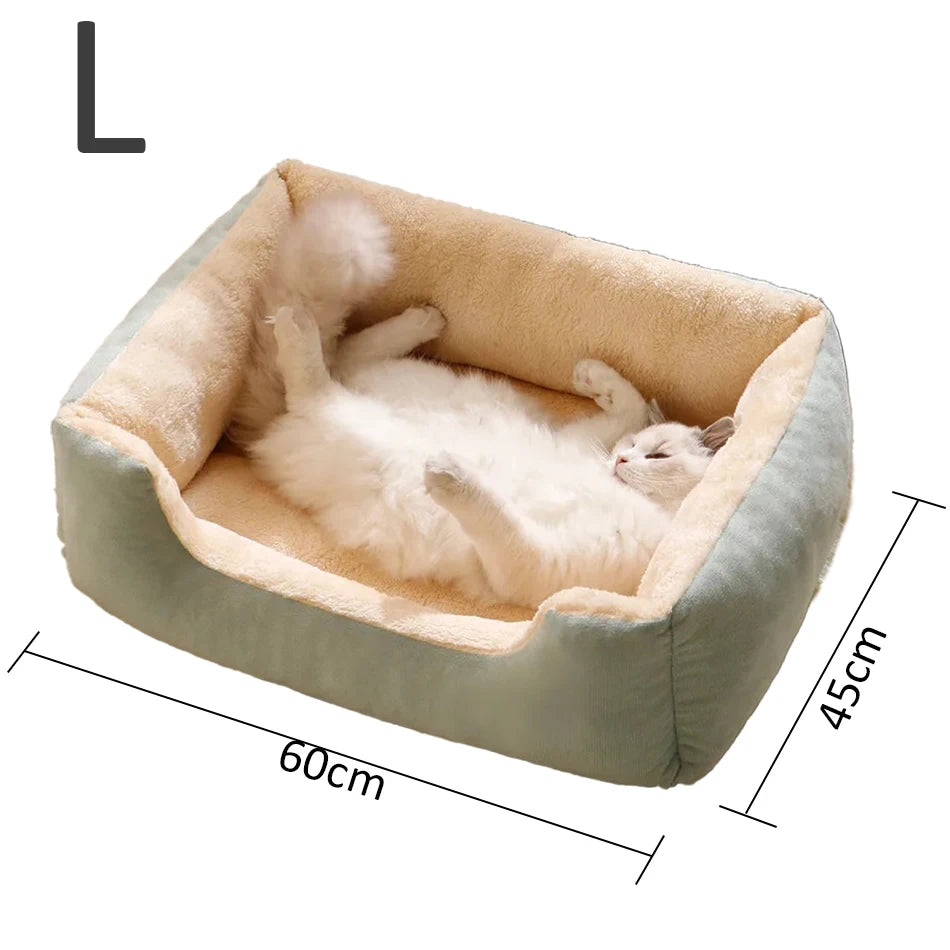 Cozy Cat & Dog Basket Bed