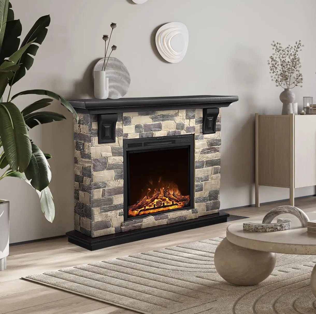 Electric Fireplace Mantel Package