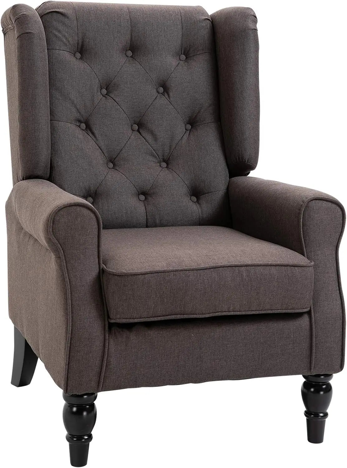 HOMCOM Button-Tufted Accent Chair with High Wingback