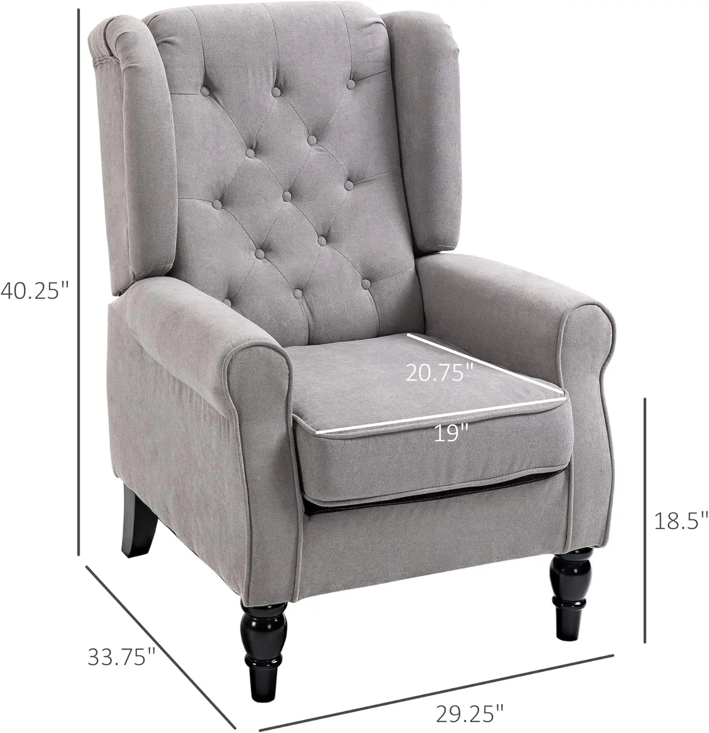 HOMCOM Button-Tufted Accent Chair with High Wingback