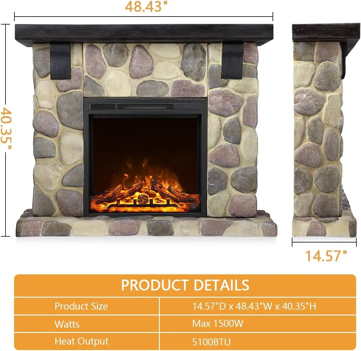 Electric Fireplace Mantel Package