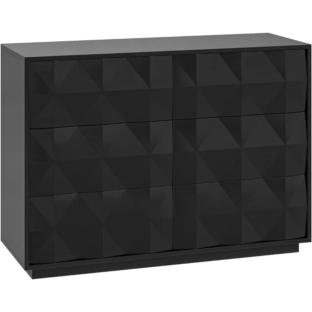 Wide Double Black Dresser