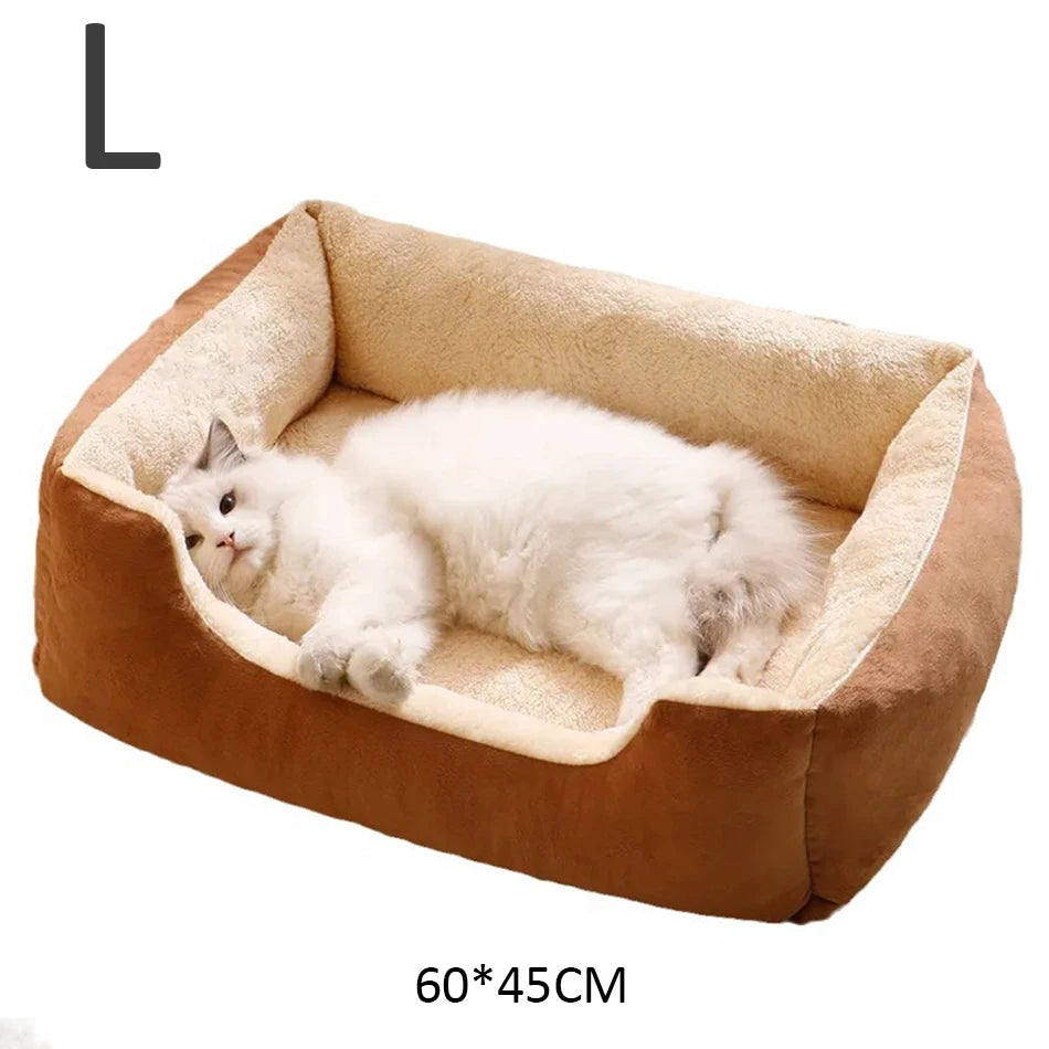 Cozy Cat & Dog Basket Bed