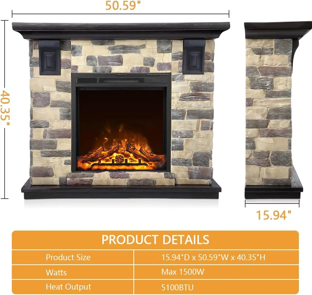 Electric Fireplace Mantel Package