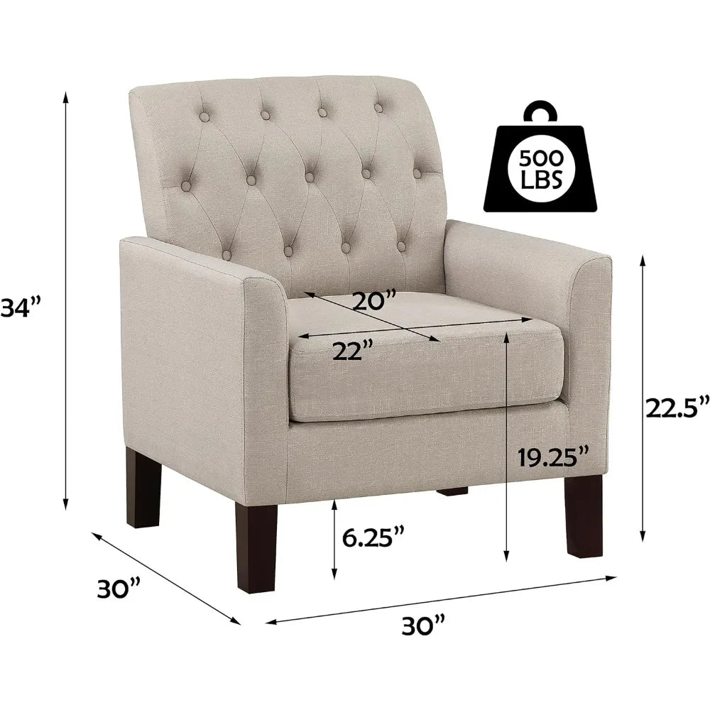 Rylee 30” Accent Armchair – Fabric Upholstered