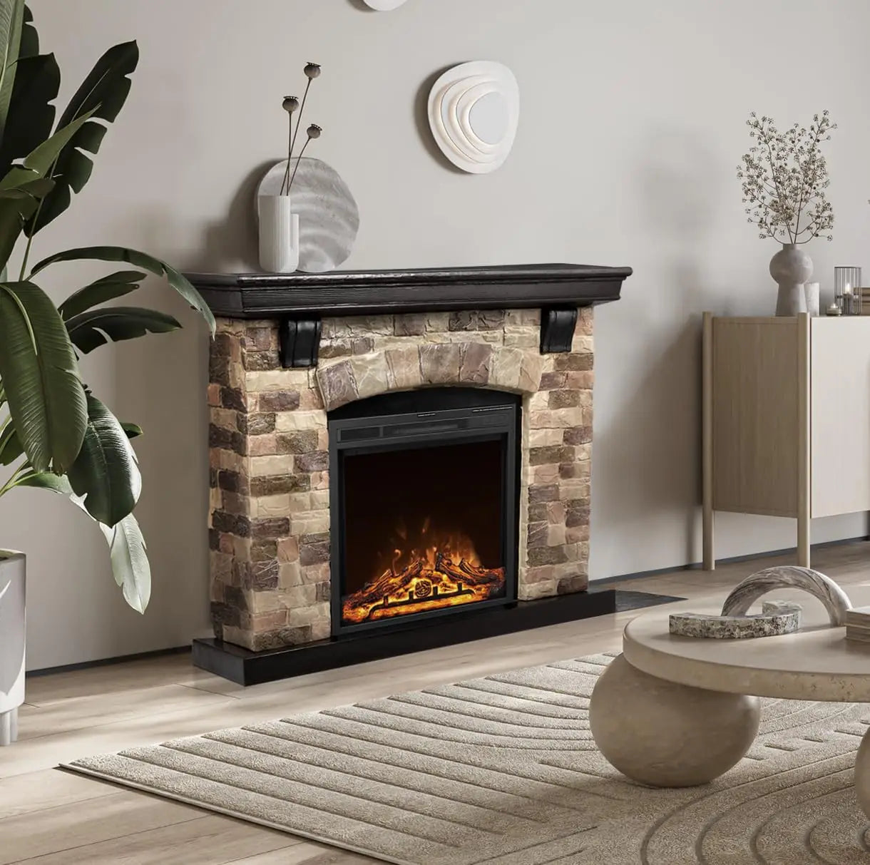 Electric Fireplace Mantel Package