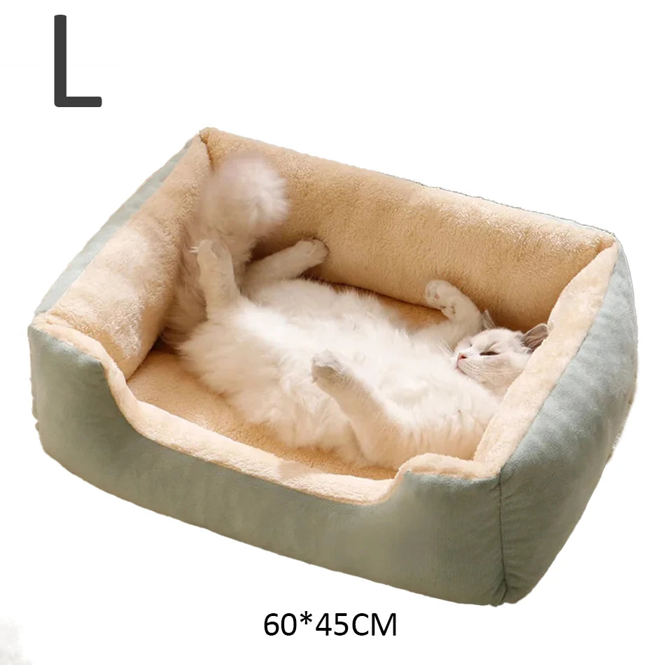 Cozy Cat & Dog Basket Bed