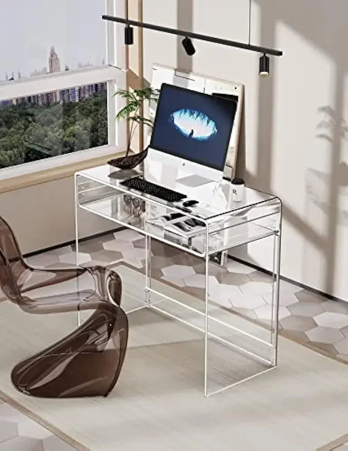 Acrylic Desk Laptop Workstation Study Table Home Office