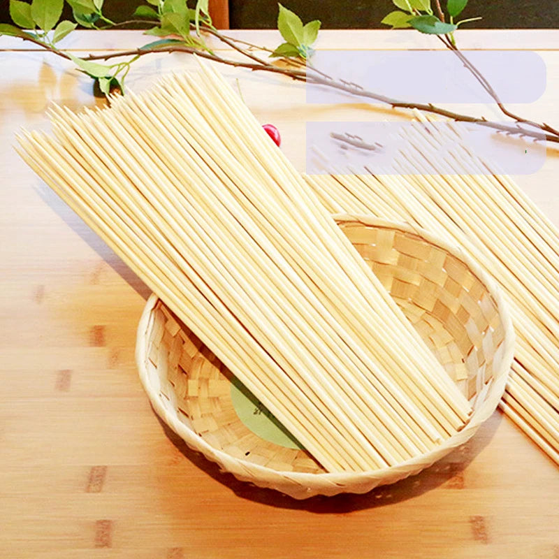 Bamboo Skewer Sticks – Sturdy Disposable Barbecue & Fruit Sticks