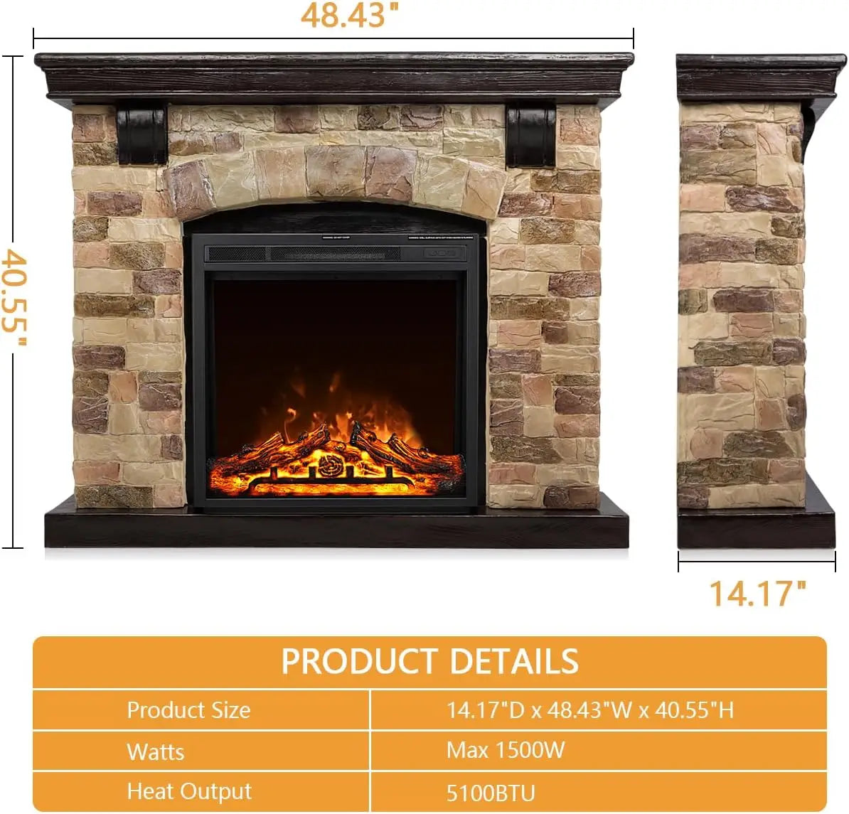 Electric Fireplace Mantel Package