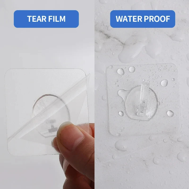 Self-Adhesive Transparent Hooks