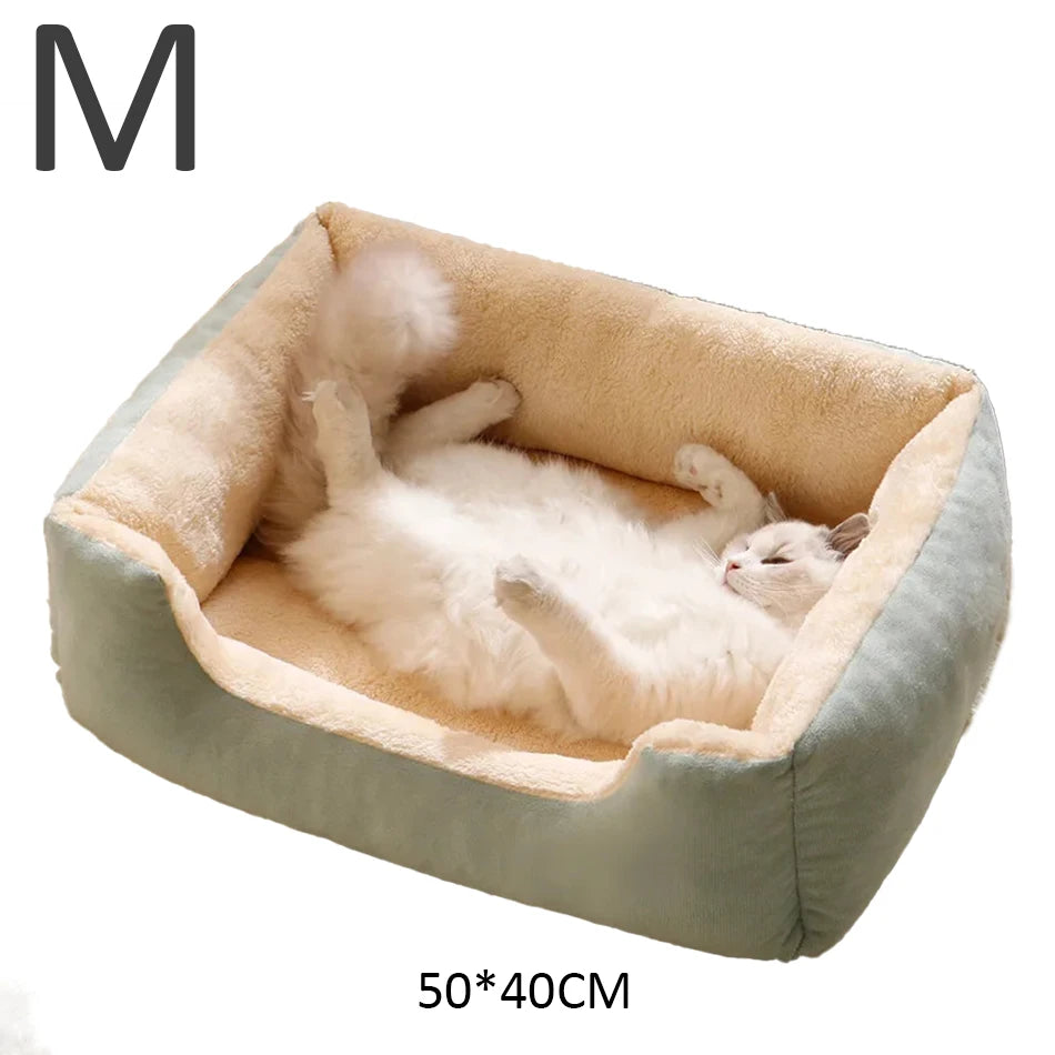 Cozy Cat & Dog Basket Bed