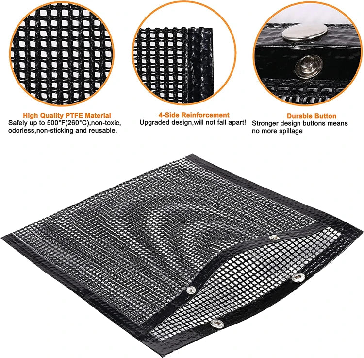 LMETJMA PTFE Reusable Mesh Grill Bags