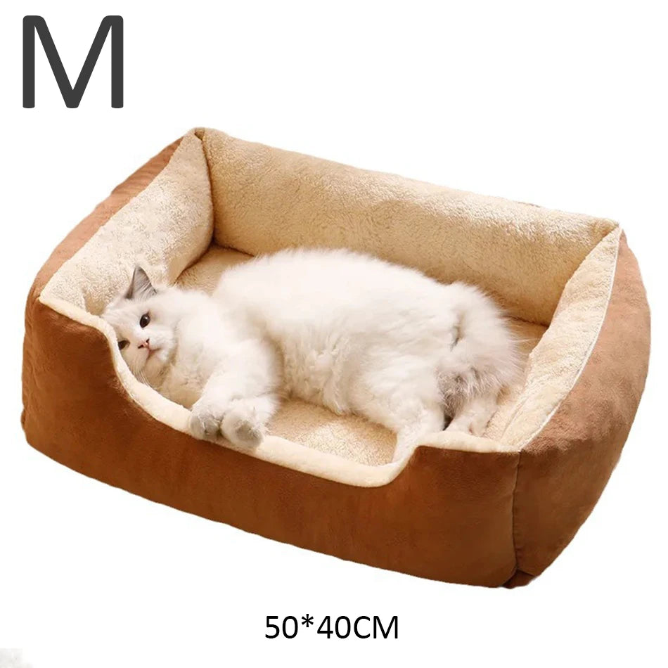 Cozy Cat & Dog Basket Bed