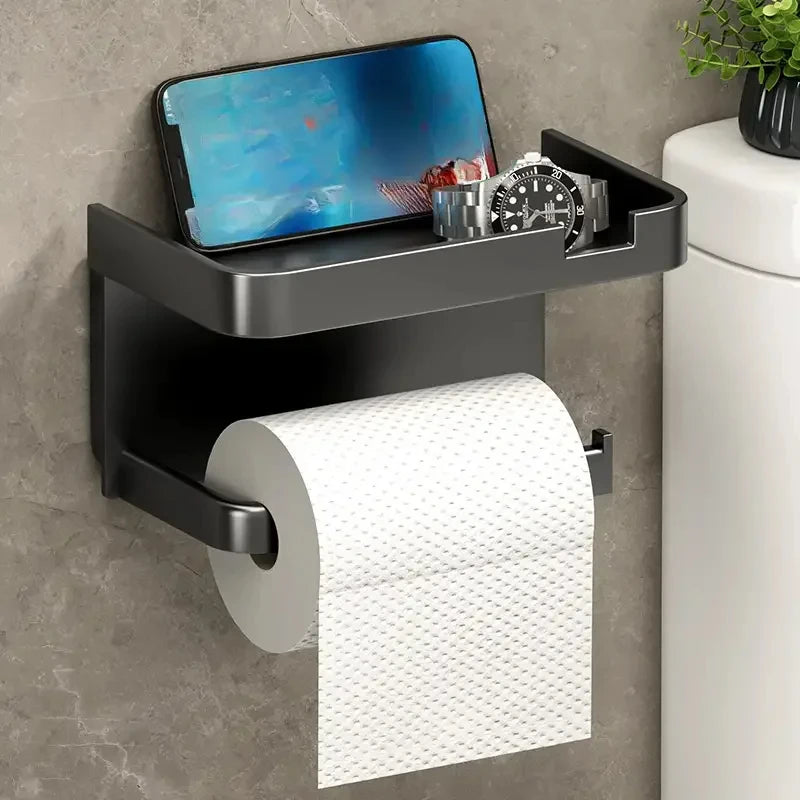 Wall-Mounted, No-Punch, Roll Organizer