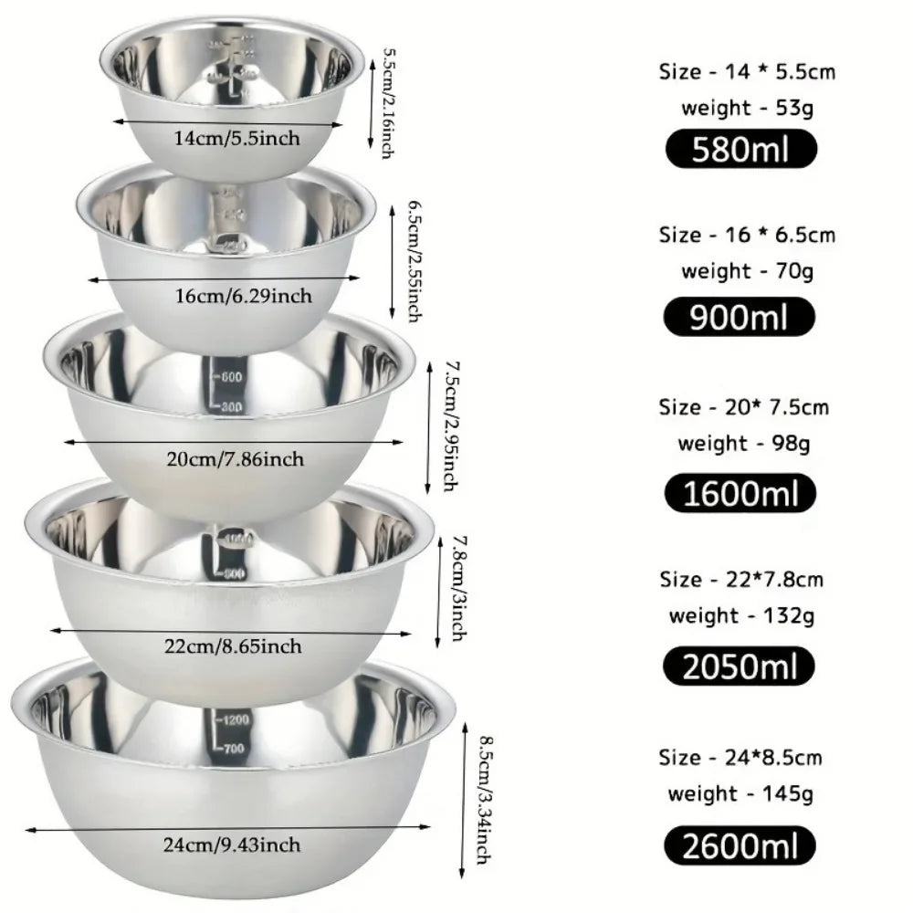 Stainless Steel Mixing Bowls Set