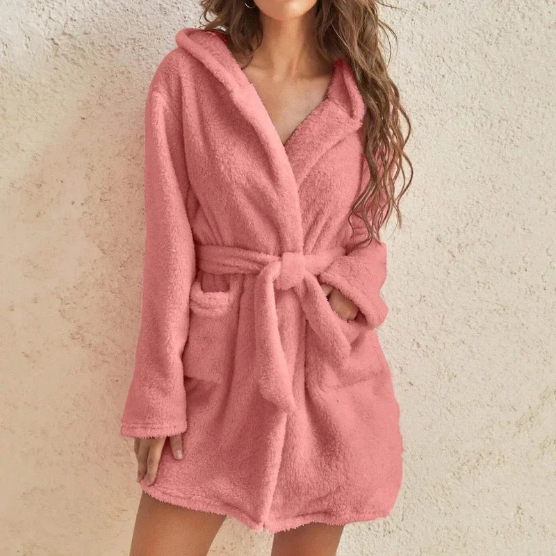 Women Winter Fluffy Plush Pyjamas