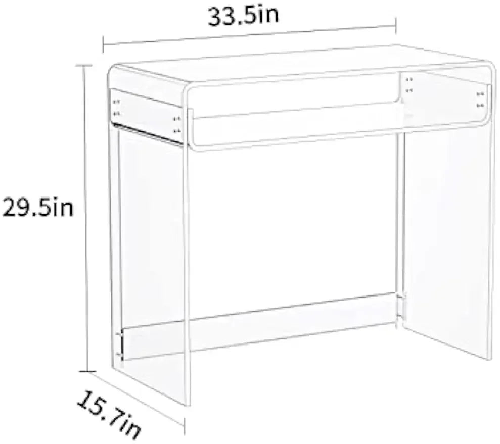 Acrylic Desk Laptop Workstation Study Table Home Office